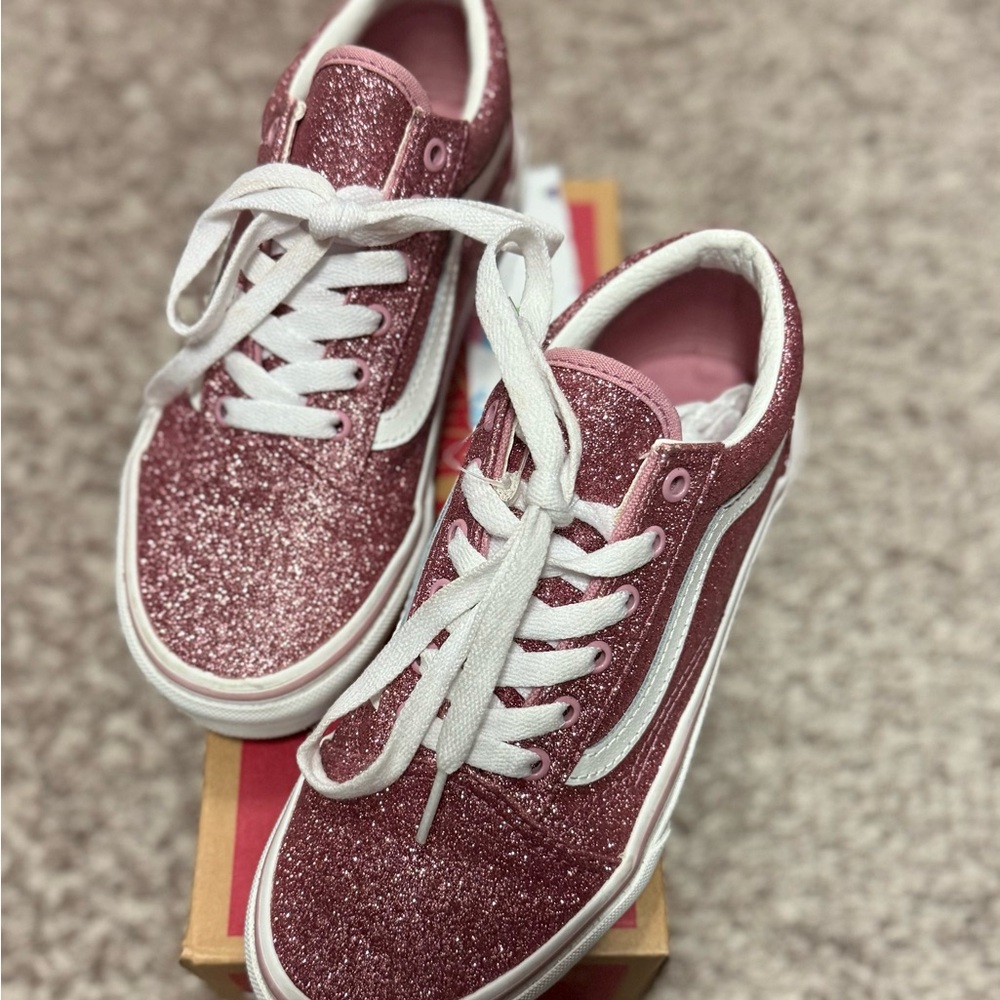 Vans Glitter Sneakers - Pink and White